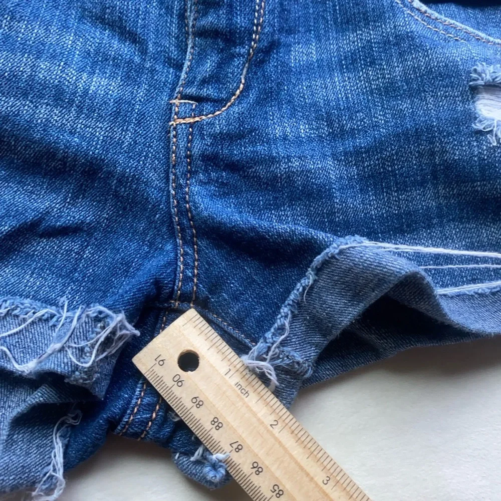 Aeropostale Blue Distressed and Embellished Jean Shorts‎